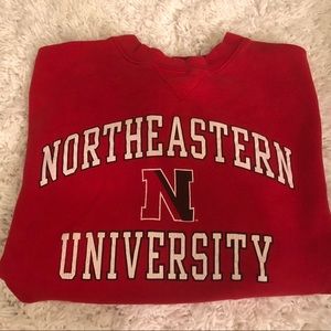 Northeastern University red crewneck - Large